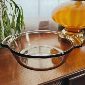 Vintage Anchor Hocking Amber Casserole